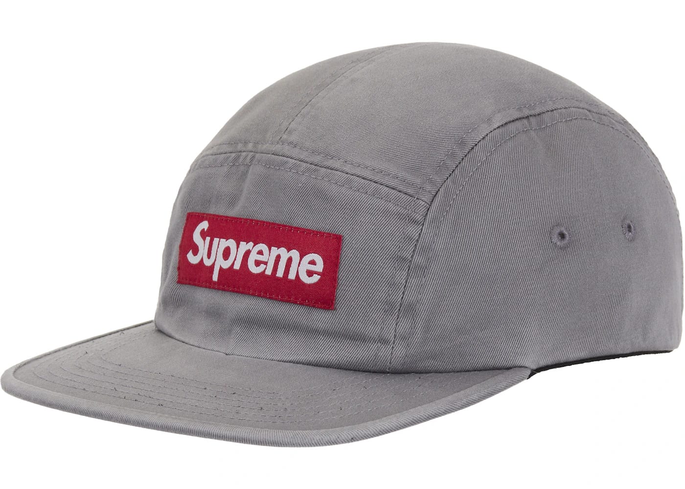Supreme Washed Chino Twill Camp Cap (SS26) Grey